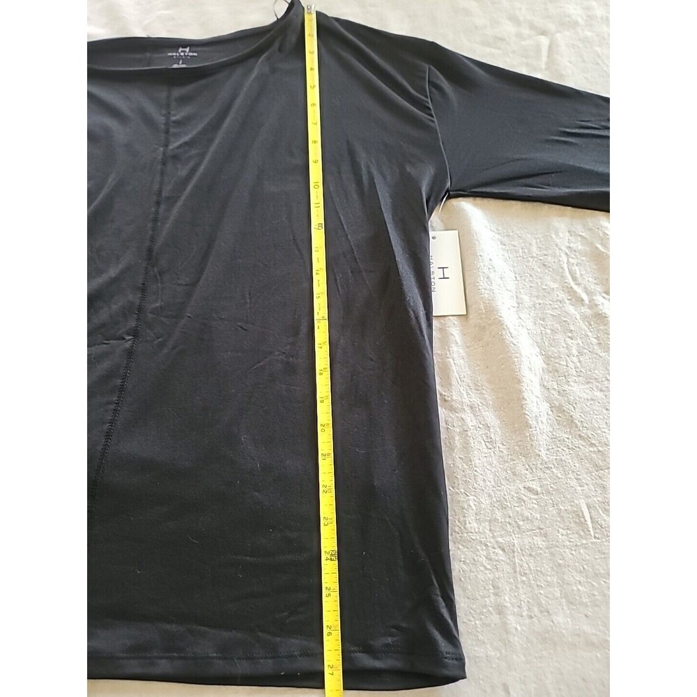 Halston Studio Women's Black Long Sleeve Top SIZE L NWT - Picture 11 of 12